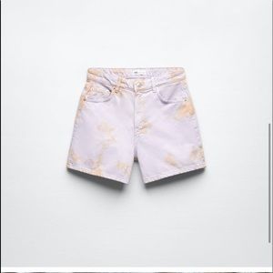 ZARA NWT Retro High Waisted Denim shorts sz 4
